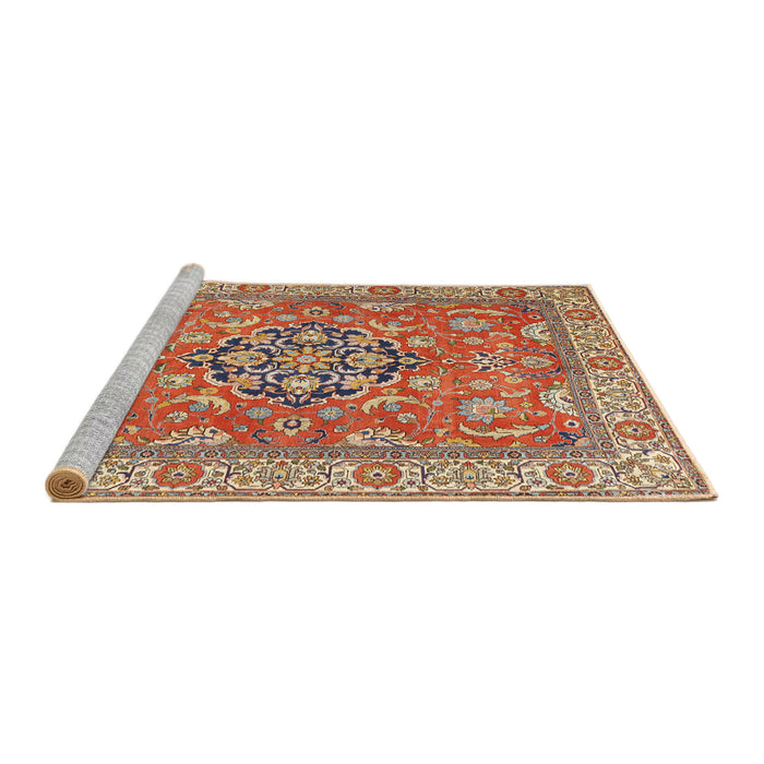 Sideview of Machine Washable Traditional Red Rug, wshtr3018