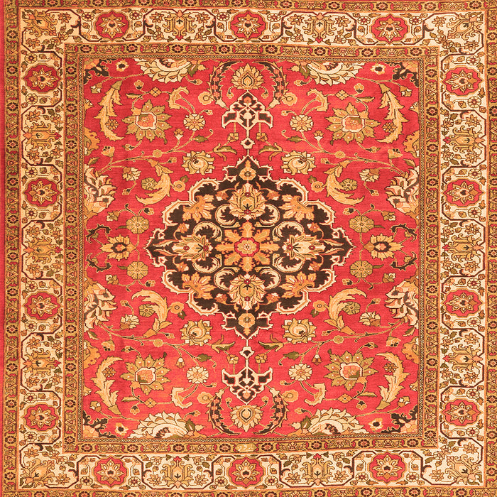 Serging Thickness of Persian Orange Traditional Rug, tr3018org