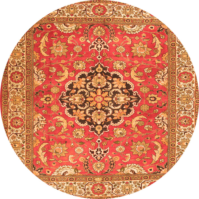 Square Persian Orange Traditional Rug, tr3018org