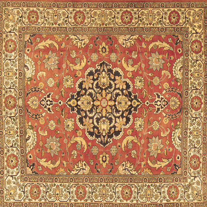 Square Machine Washable Persian Brown Traditional Rug, wshtr3018brn