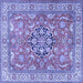 Square Persian Blue Traditional Rug, tr3018blu