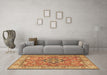 Machine Washable Persian Brown Traditional Rug in a Living Room,, wshtr3018brn