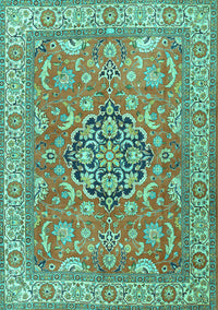 Persian Turquoise Traditional Rug, tr3018turq