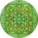 Machine Washable Persian Green Traditional Area Rugs, wshtr3018grn