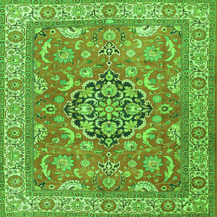 Serging Thickness of Persian Green Traditional Rug, tr3018grn