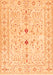 Serging Thickness of Machine Washable Persian Orange Traditional Area Rugs, wshtr3019org