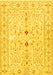 Machine Washable Persian Yellow Traditional Rug, wshtr3019yw