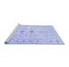 Sideview of Machine Washable Persian Blue Traditional Rug, wshtr3019blu