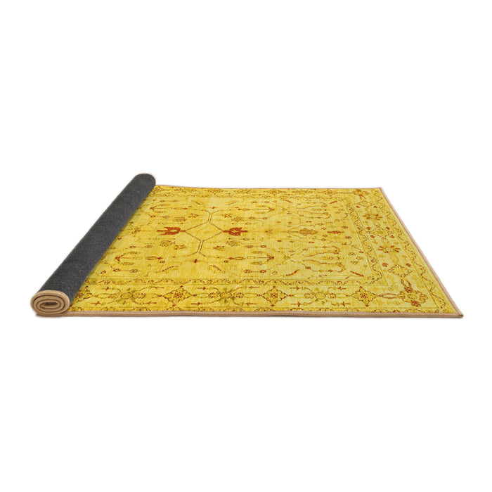 Sideview of Persian Yellow Traditional Rug, tr3019yw