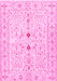 Machine Washable Persian Pink Traditional Rug, wshtr3019pnk