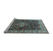 Sideview of Machine Washable Persian Light Blue Traditional Rug, wshtr301lblu