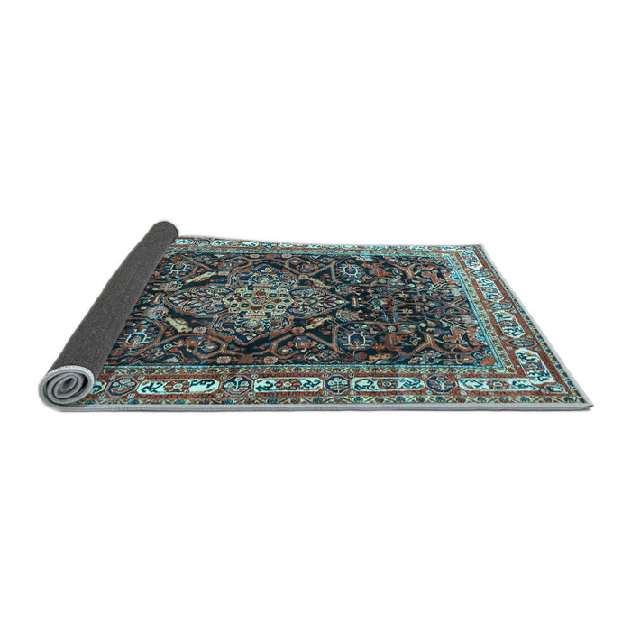 Sideview of Persian Light Blue Traditional Rug, tr301lblu