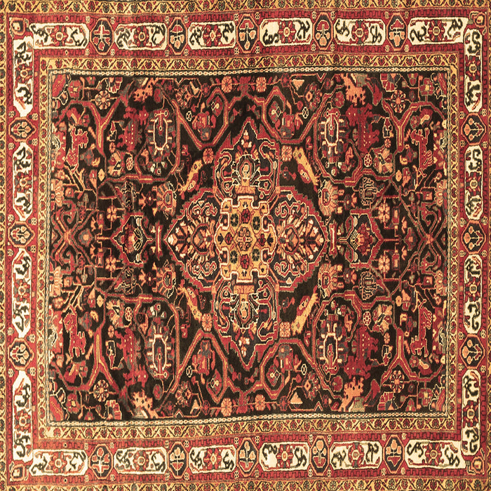Square Machine Washable Persian Brown Traditional Rug, wshtr301brn