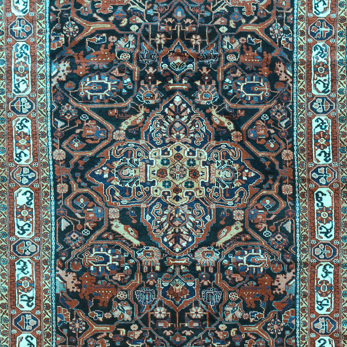 Machine Washable Persian Light Blue Traditional Rug, wshtr301lblu