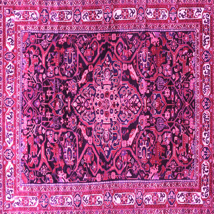 Square Machine Washable Persian Pink Traditional Rug, wshtr301pnk