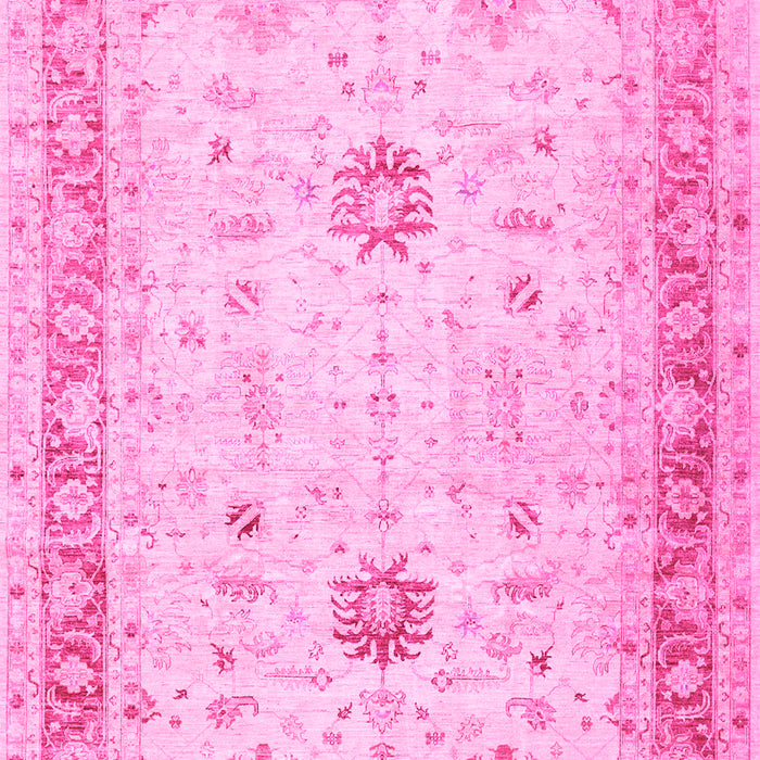 Machine Washable Oriental Pink Traditional Rug, wshtr3020pnk