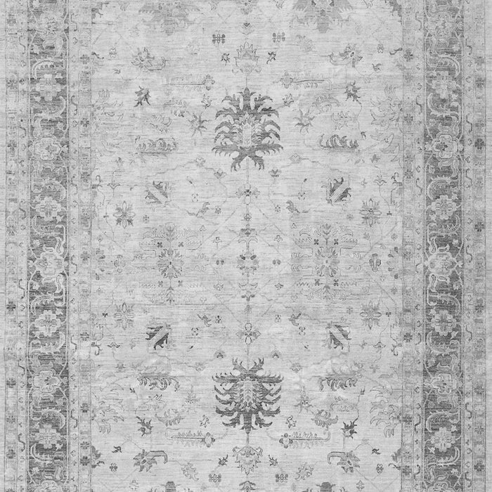 Serging Thickness of Machine Washable Oriental Gray Traditional Rug, wshtr3020gry
