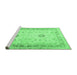 Sideview of Machine Washable Oriental Emerald Green Traditional Area Rugs, wshtr3020emgrn