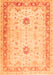 Serging Thickness of Machine Washable Oriental Orange Traditional Area Rugs, wshtr3020org