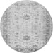 Machine Washable Oriental Gray Traditional Rug, wshtr3020gry