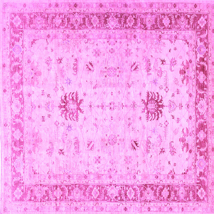 Square Oriental Purple Traditional Rug, tr3020pur
