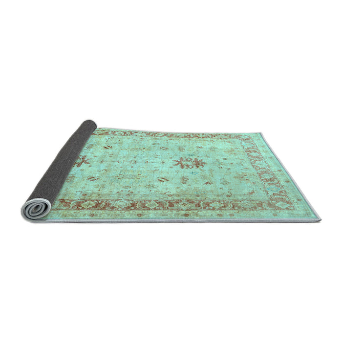 Sideview of Oriental Light Blue Traditional Rug, tr3020lblu