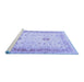 Sideview of Machine Washable Oriental Blue Traditional Rug, wshtr3020blu