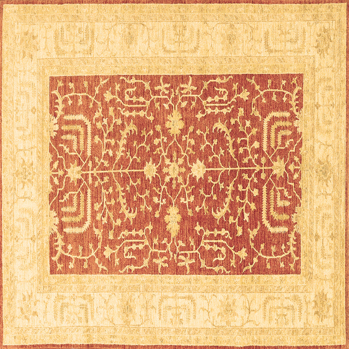 Square Machine Washable Oriental Brown Traditional Rug, wshtr3021brn