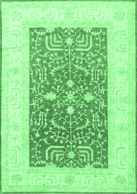 Oriental Emerald Green Traditional Rug, tr3021emgrn