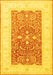 Oriental Yellow Traditional Rug, tr3021yw