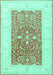 Oriental Turquoise Traditional Rug, tr3021turq