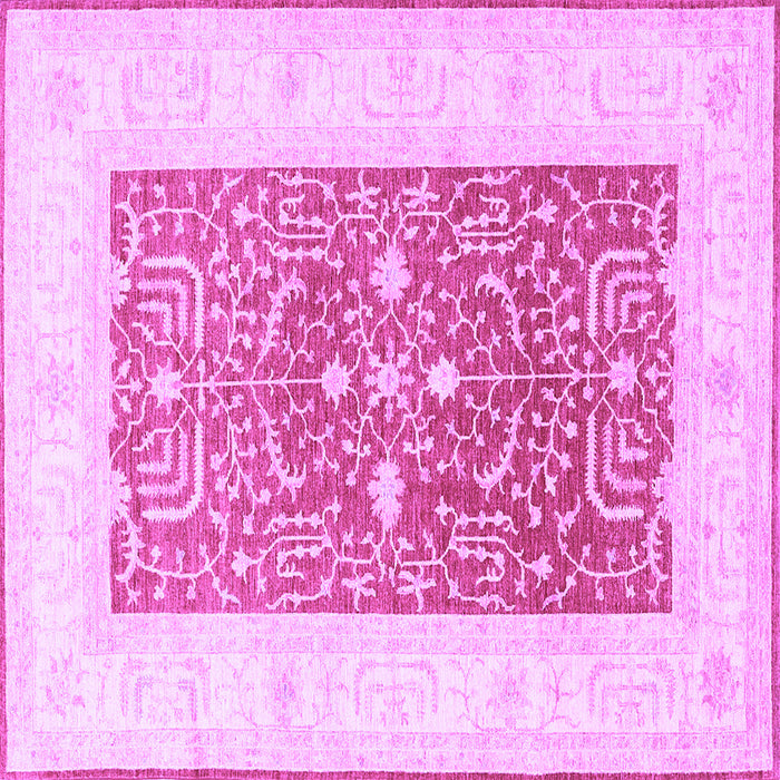 Square Machine Washable Oriental Purple Traditional Area Rugs, wshtr3021pur