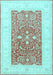 Oriental Light Blue Traditional Rug, tr3021lblu