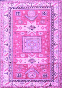 Geometric Purple Traditional Rug, tr3022pur