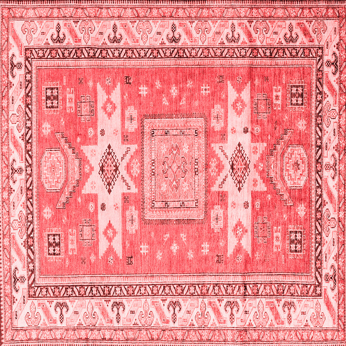Geometric Red Traditional Rug, tr3022red