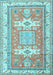 Geometric Light Blue Traditional Rug, tr3022lblu