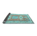 Sideview of Geometric Light Blue Traditional Rug, tr3022lblu