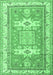 Geometric Emerald Green Traditional Rug, tr3022emgrn