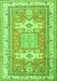 Geometric Green Traditional Rug, tr3022grn