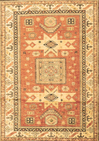 Geometric Brown Traditional Rug, tr3022brn