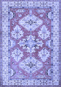 Geometric Blue Traditional Rug, tr3023blu