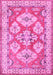 Geometric Pink Traditional Rug, tr3023pnk