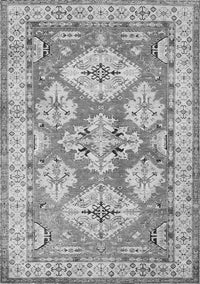 Geometric Gray Traditional Rug, tr3023gry