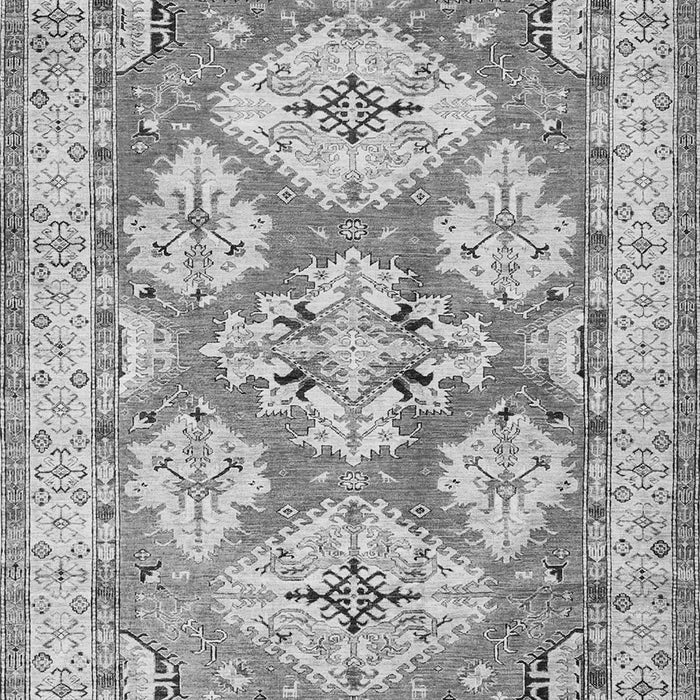 Geometric Gray Traditional Rug, tr3023gry