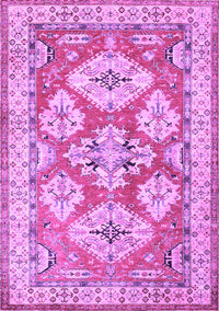 Geometric Purple Traditional Rug, tr3023pur