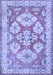 Geometric Blue Traditional Rug, tr3023blu