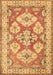 Geometric Brown Traditional Rug, tr3023brn