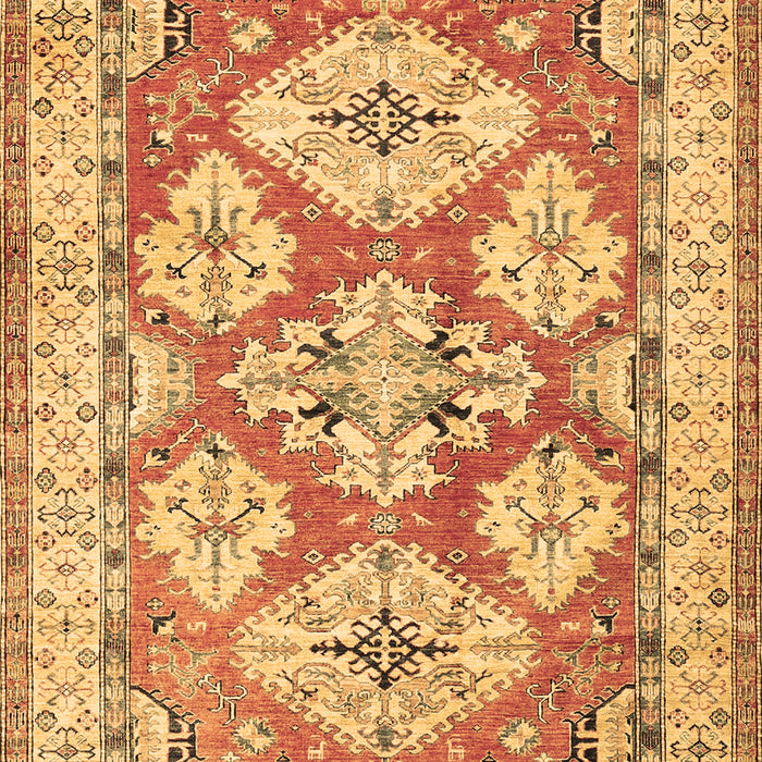 Geometric Brown Traditional Rug, tr3023brn