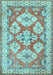 Geometric Light Blue Traditional Rug, tr3023lblu