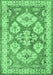 Geometric Emerald Green Traditional Rug, tr3023emgrn